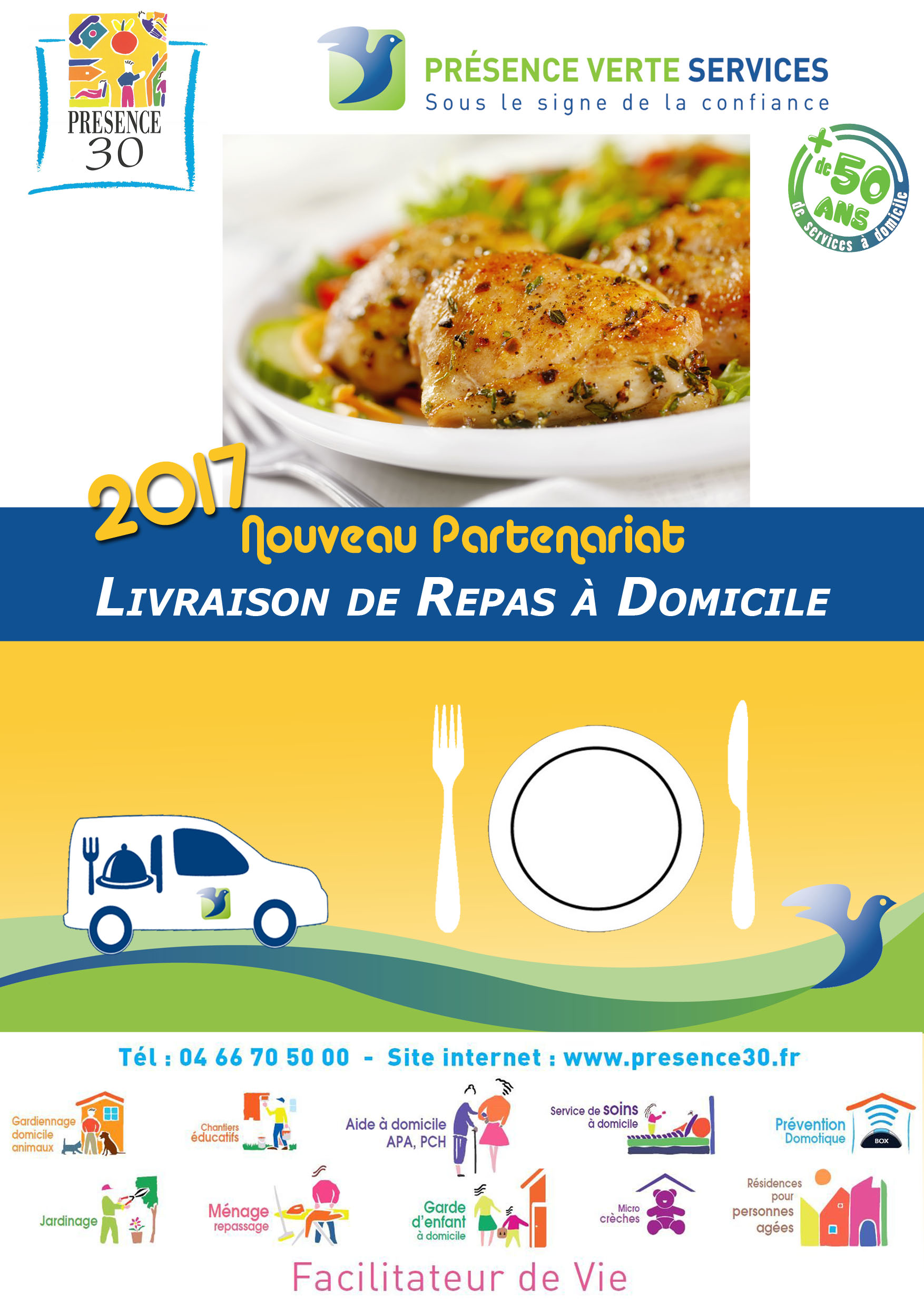 Partenariat avec Présence 30 - livraison de repas dans le Gard Partenariat avec Présence 30 - livraison de repas dans le Gard