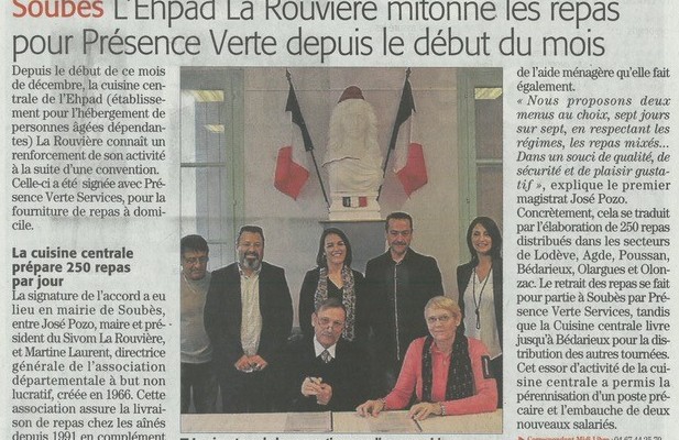 PVS a signé une convention de partenariat avec l’EHPAD La Rouvière